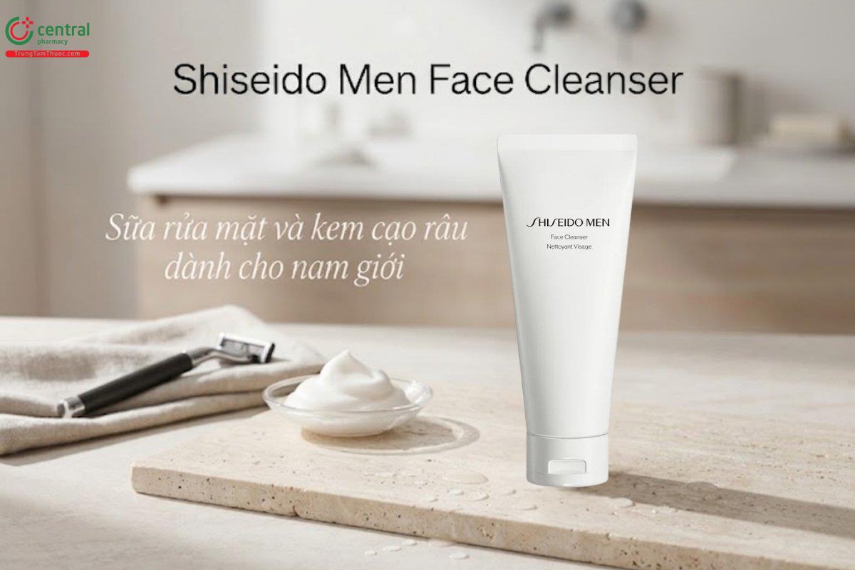 Sữa rửa mặt Shiseido Men Face Cleanser loại bỏ bụi bẩn, bã nhờn trên da
