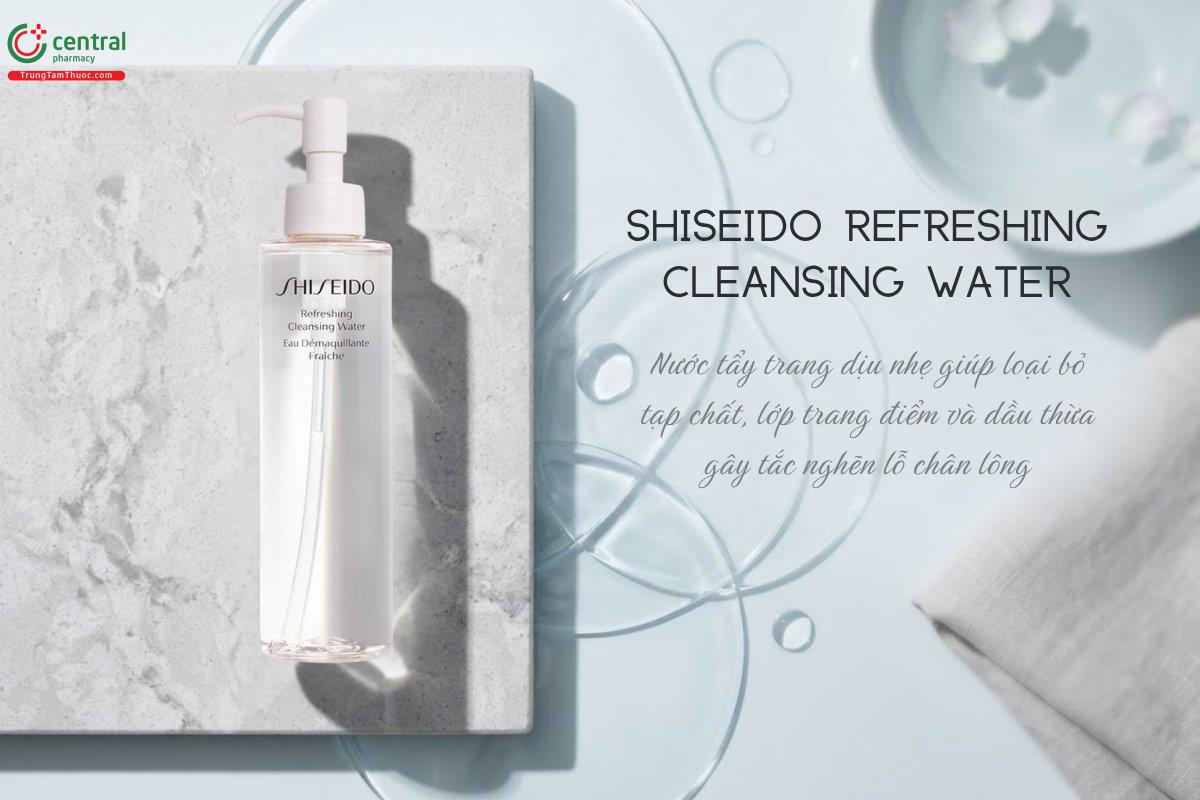 Nước tẩy trang Shiseido Refreshing Cleansing Water loại bỏ bụi bẩn, bã nhờn