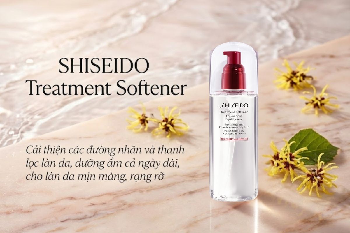Nước cân bằng Shiseido Treatment Softener bổ sung độ ẩm, cho da mềm mịn