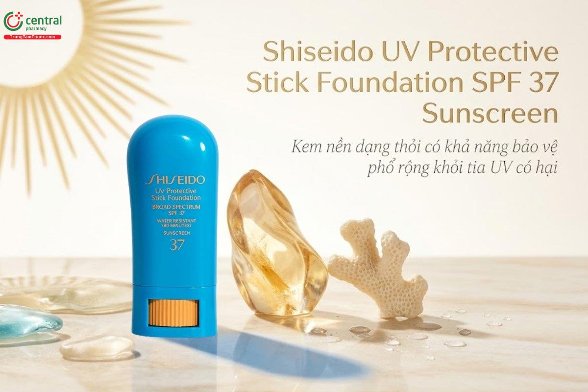 Kem nền dạng thỏi Shiseido UV Protective SPF 37 che phủ khuyết điểm trên da