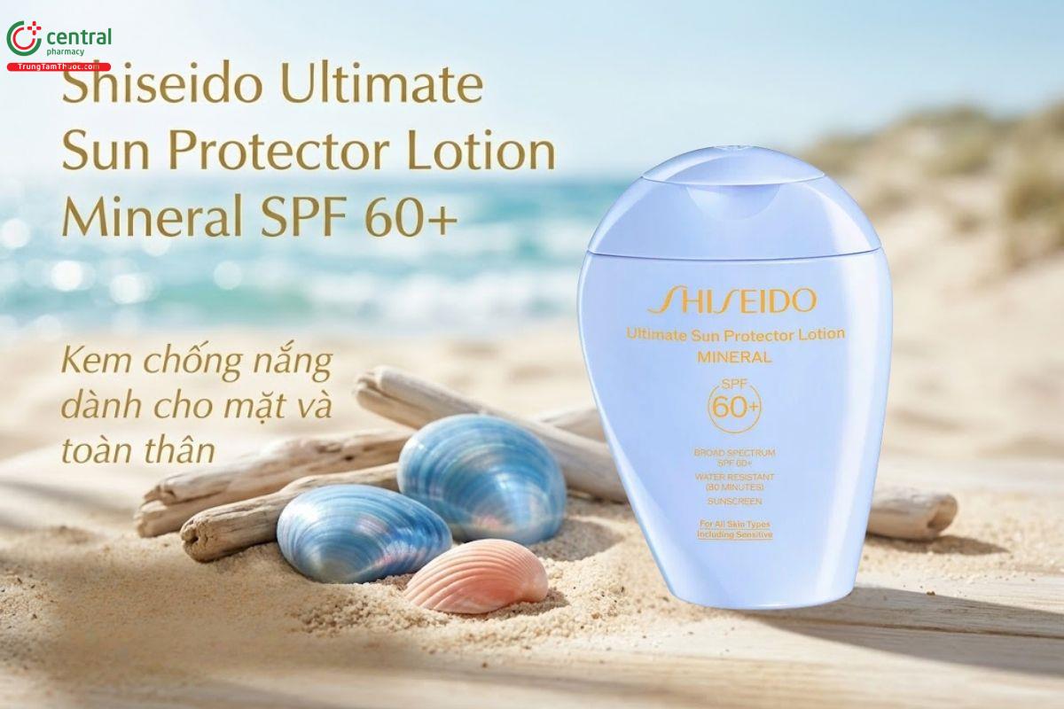 Shiseido Ultimate Sun Protector Lotion Mineral SPF 60+ chống nắng hiệu quả