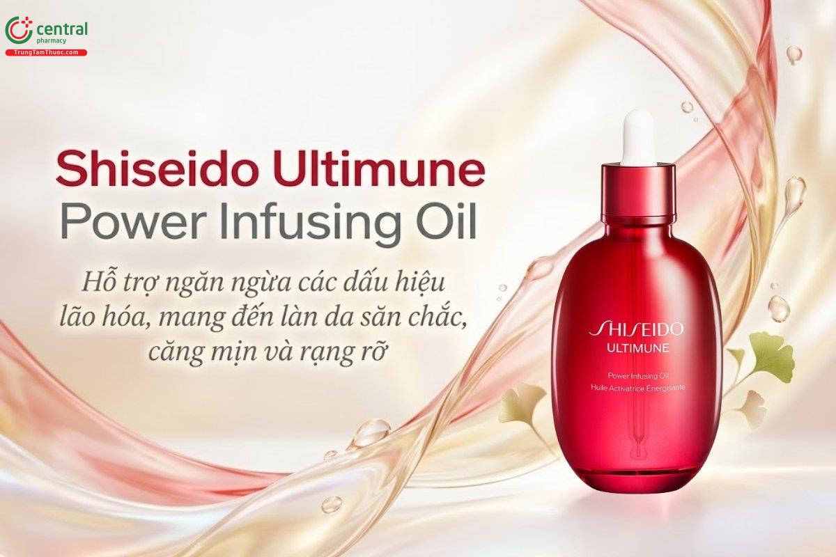 Shiseido Ultimune Power Infusing Oil 75ml giảm dấu hiệu lão hóa trên da
