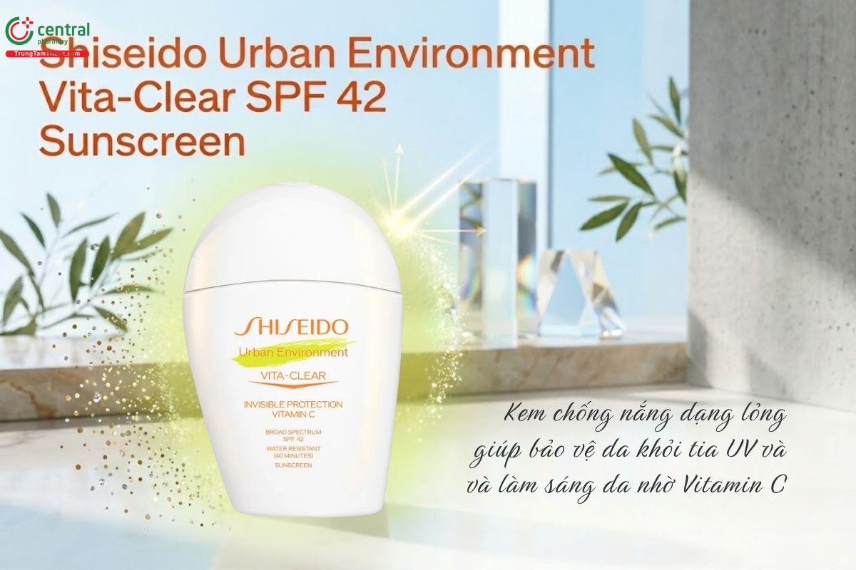 Kem chống nắng Shiseido Urban Environment Vita-Clear SPF 42 bảo vệ da