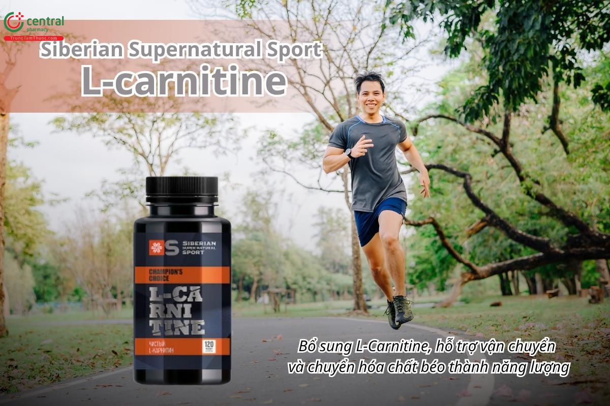 Siberian Supernatural Sport L-carnitine bổ sung L-Carnitine, hỗ trợ vận chuyển và chuyển hóa chất béo thành năng lượng