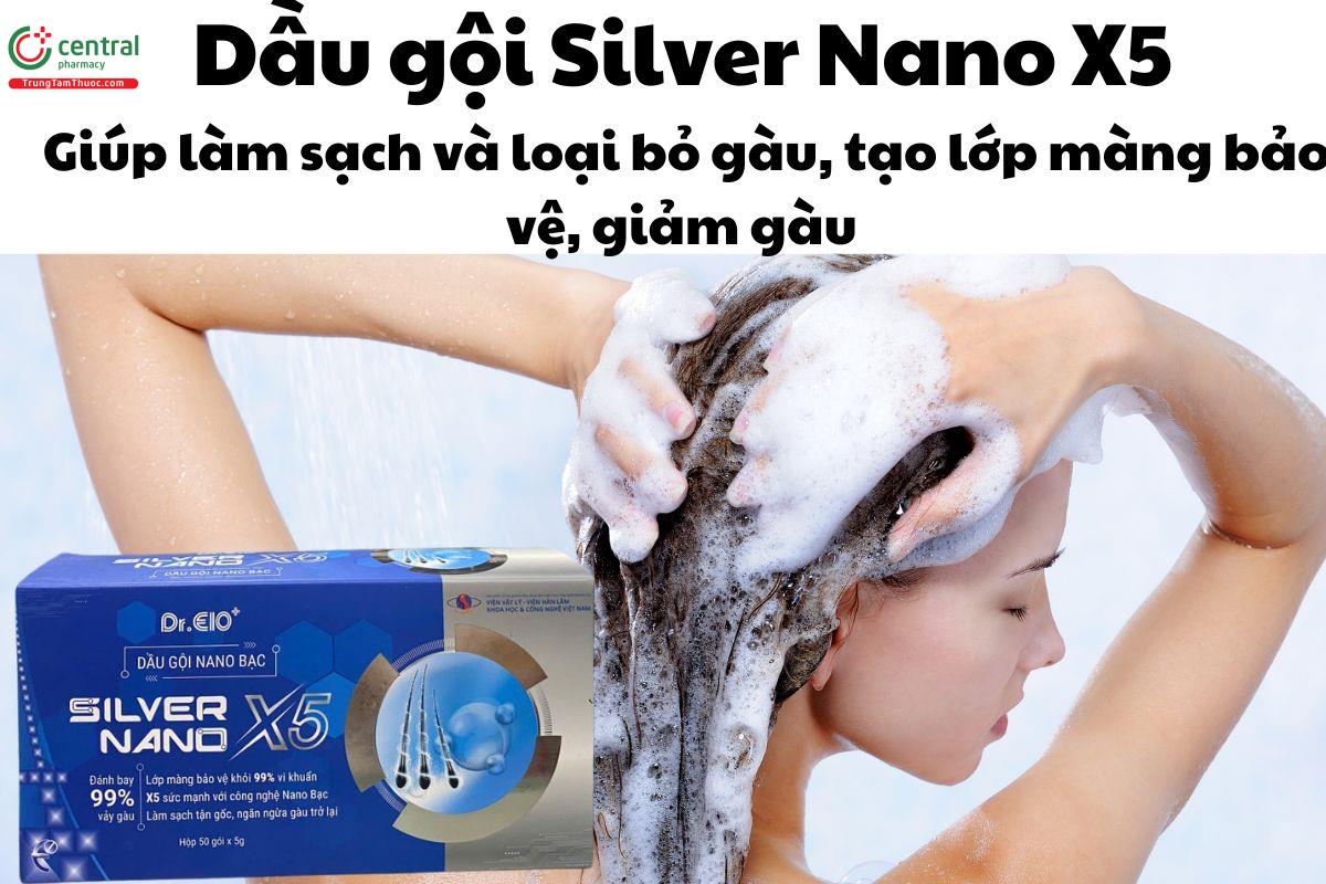 Dầu gội Silver Nano X5 (Chai) - Giúp làm sạch và loại bỏ gàu