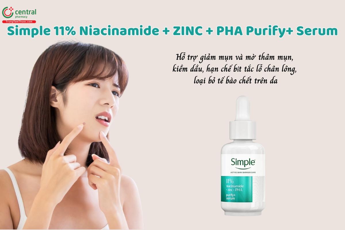 Simple 11% Niacinamide + ZINC + PHA Purify+ Serum