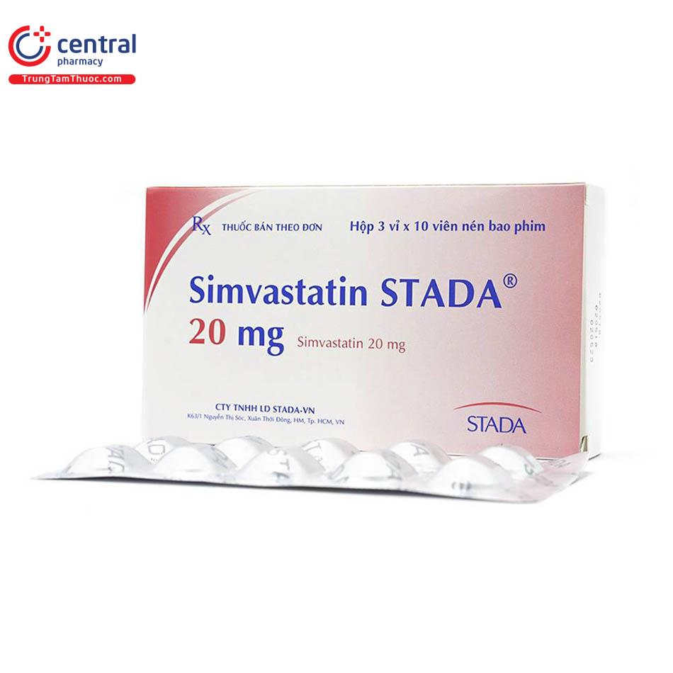 Mẫu thuốc cũ Simvastatin Stada 20mg