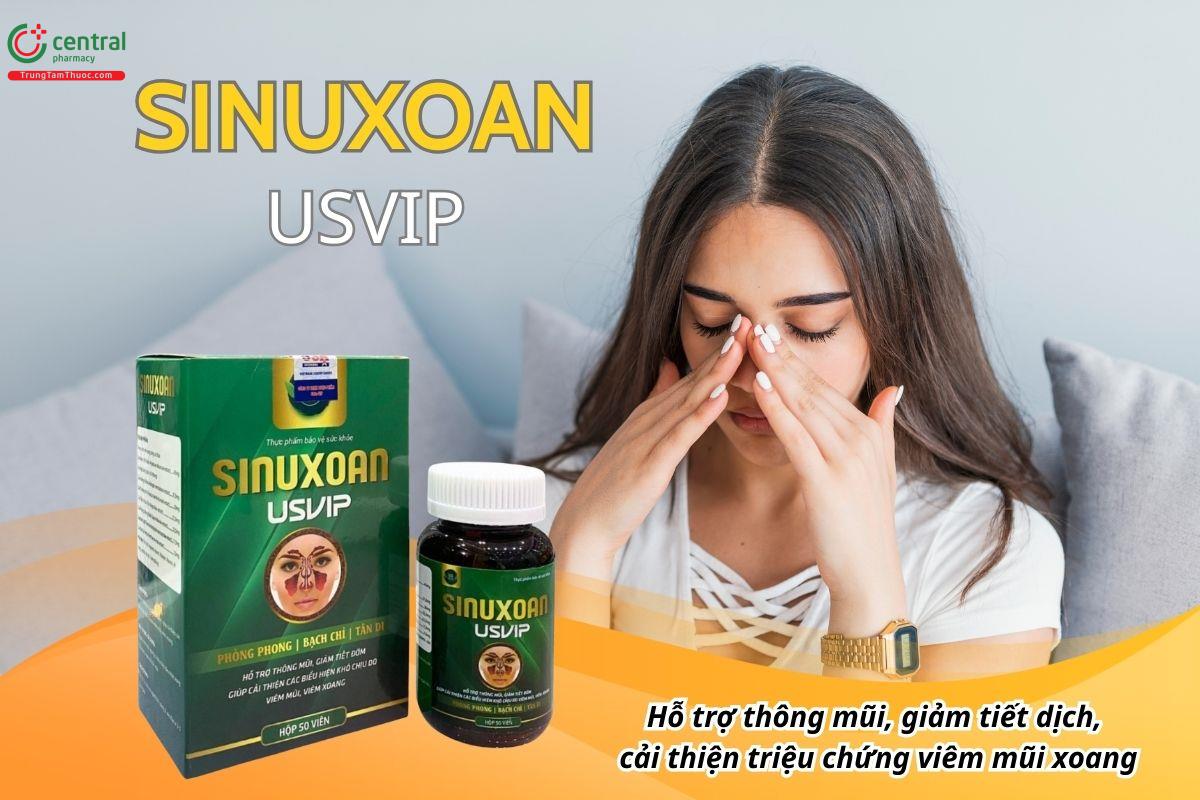 Sinuxoan USVIP hỗ trợ làm thông mũi, giảm dịch nhầy, cải thiện viêm xoang