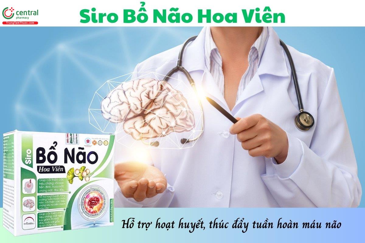 Siro Bổ Não Hoa Viên - Hỗ trợ hoạt huyết, thúc đẩy tuần hoàn máu não