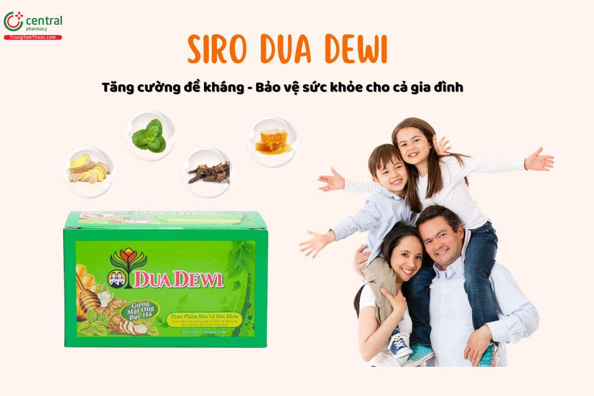 Siro Dua Dewi giúp giảm triệu chứng cảm cúm, cảm lạnh