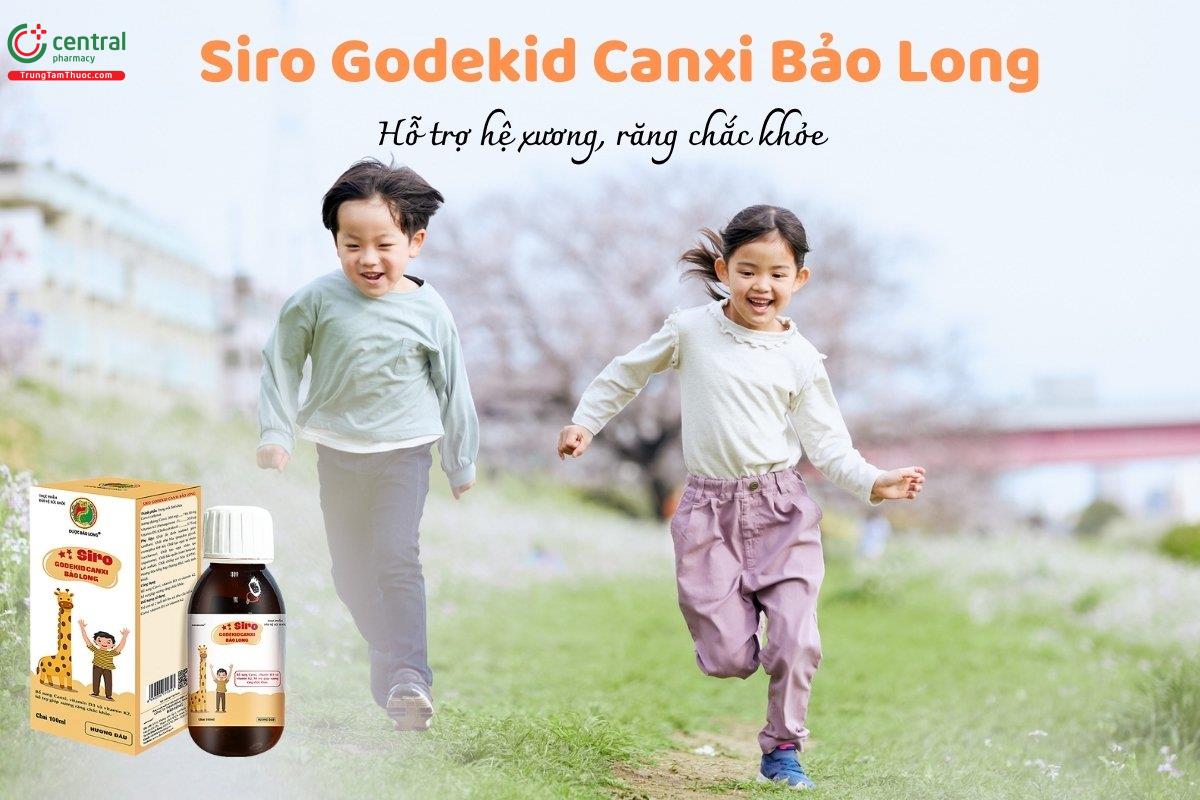 Siro Godekid Canxi Bảo Long - Hỗ trợ hệ xương, răng chắc khỏe