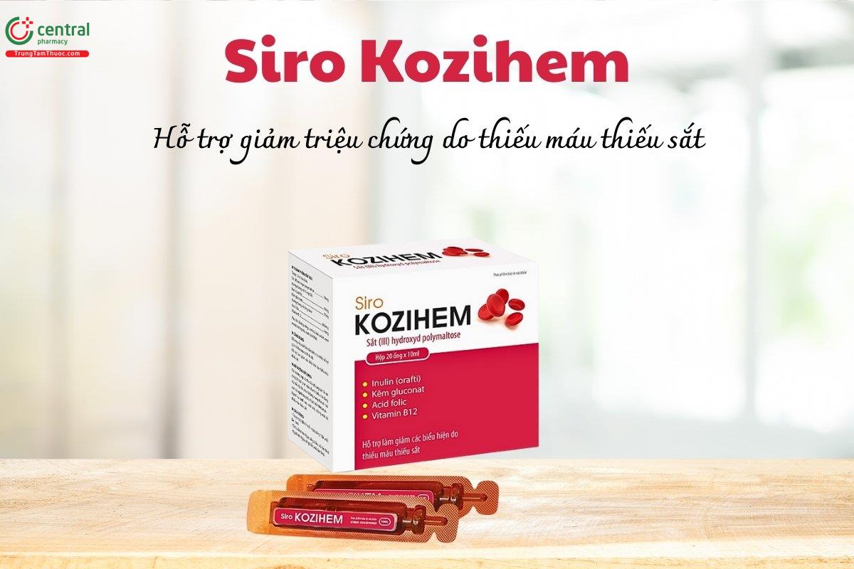 Siro Kozihem - Hỗ trợ giảm triệu chứng do thiếu máu thiếu sắt