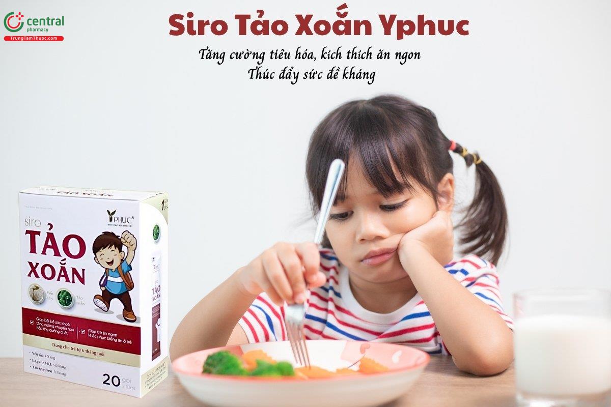 Siro Tảo Xoắn Yphuc tăng cường tiêu hóa, ăn ngon, thúc đẩy đề kháng