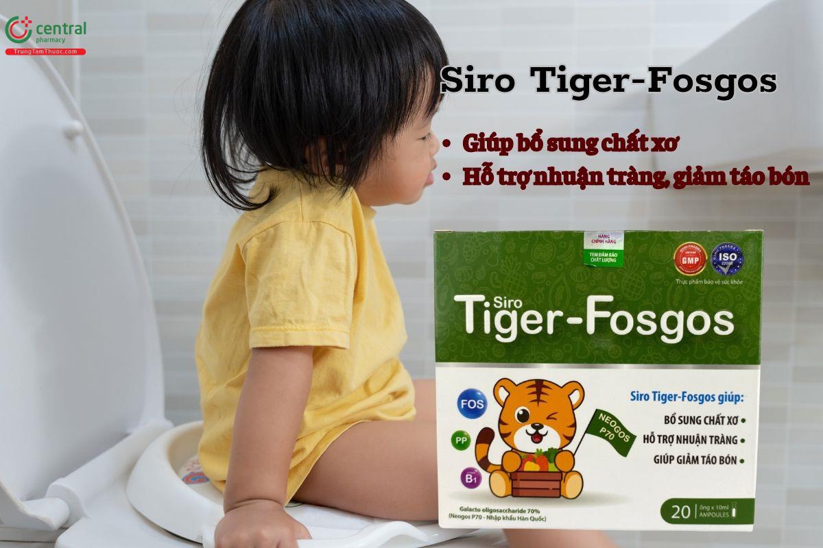 Siro Tiger-Fosgos giúp giảm tình trạng táo bón cho trẻ từ 1 tuổi trở lên