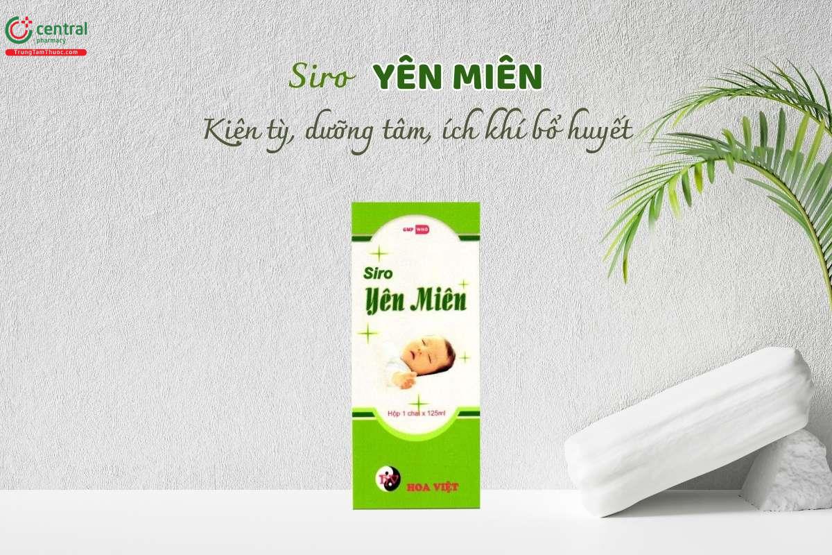 Siro Yên Miên giúp kiện tỳ, dưỡng tâm, ích khí và bổ huyết, dùng trong các trường hợp suy nhược thần kinh, suy nhược cơ thể, mệt mỏi, hay quên, tỳ và tâm khí đều hư.