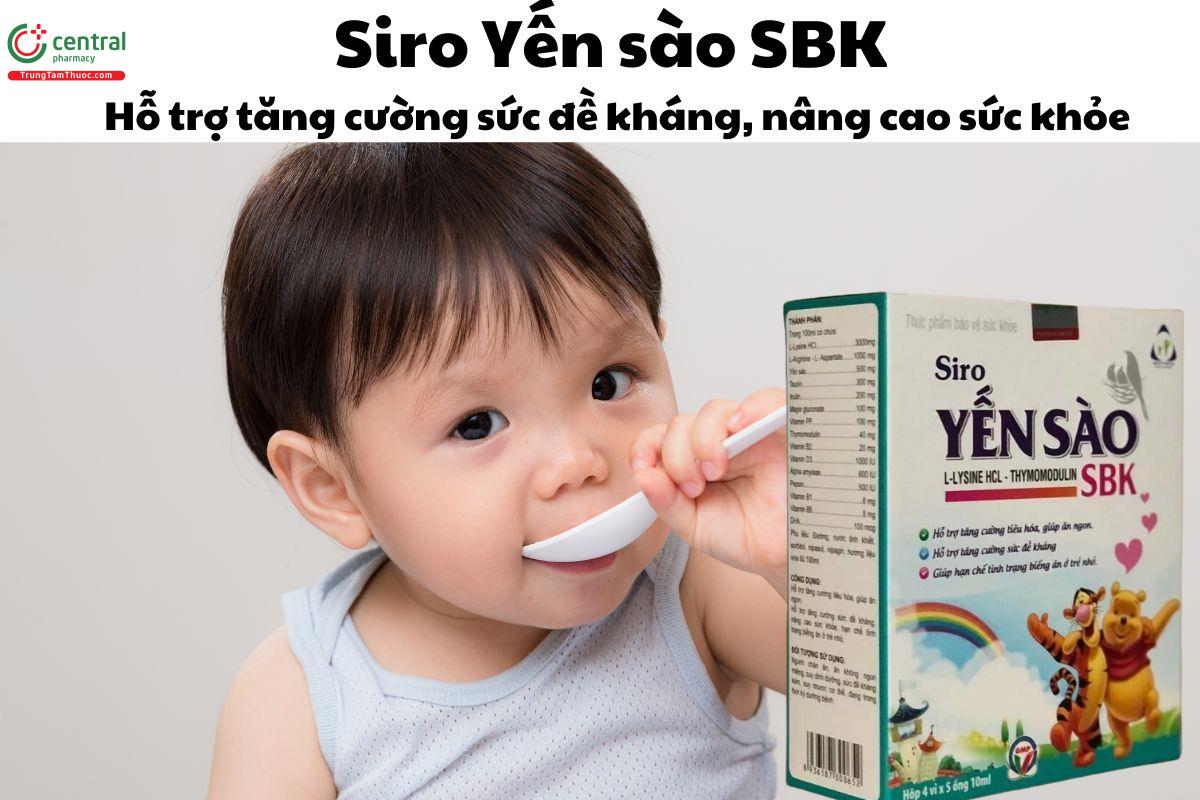 Siro Yến Sào SBK - Giúp tăng cường sức đề kháng, nâng cao sức khỏe