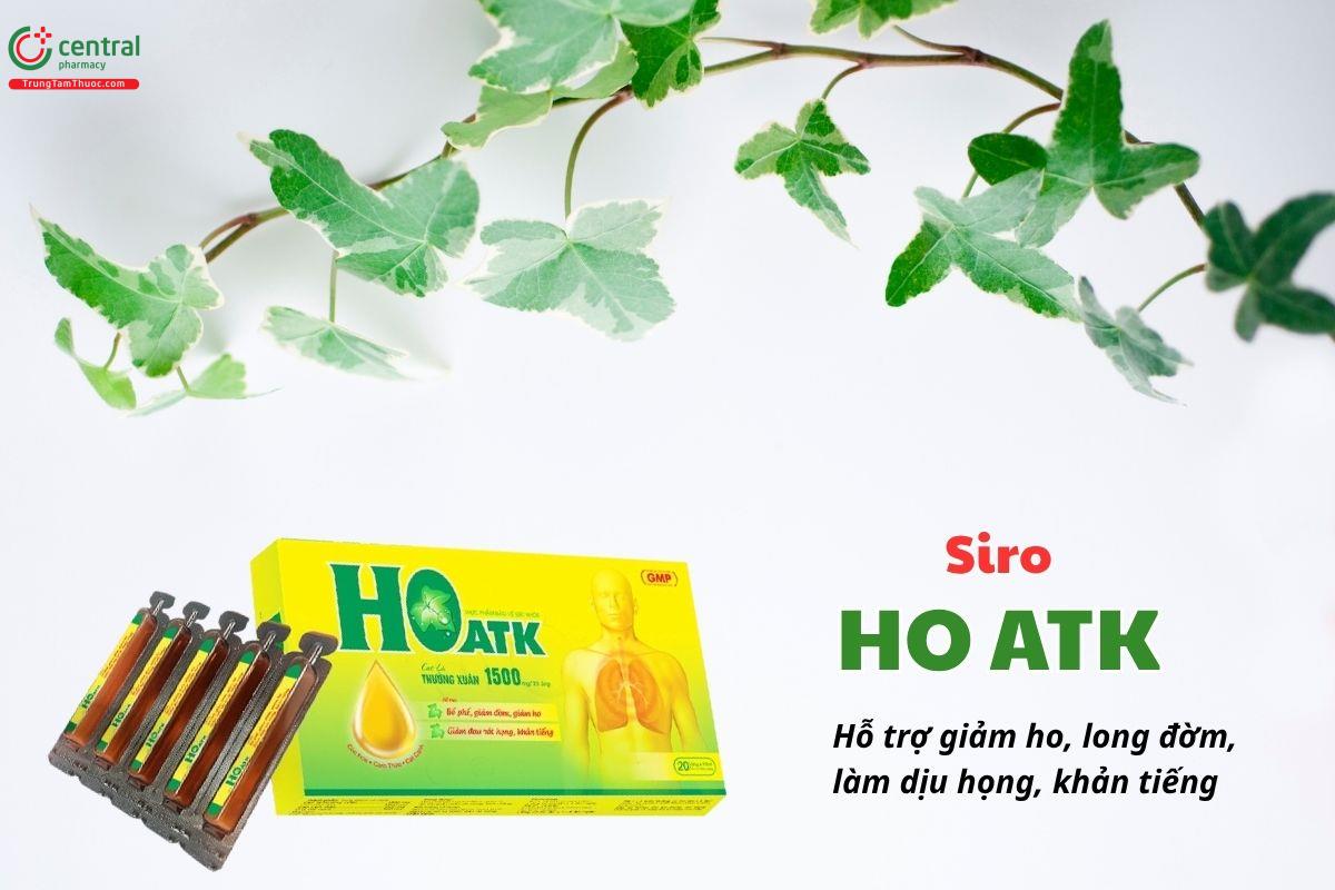 Siro HO ATK hỗ trợ giảm ho, long đờm, làm dịu họng, khản tiếng