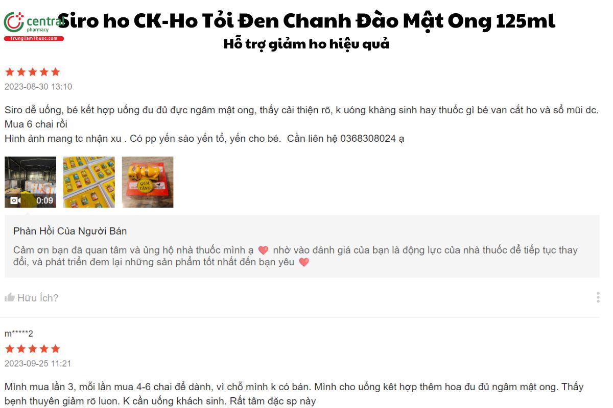 Siro ho CK-Ho Tỏi Đen Chanh Đào Mật Ong