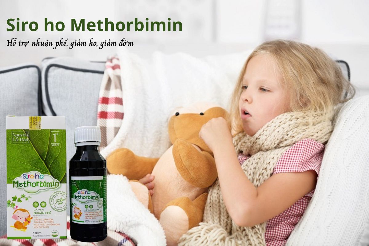 Siro ho Methorbimin - Hỗ trợ nhuận phế, giảm ho, giảm đờm, giảm đay rát họng