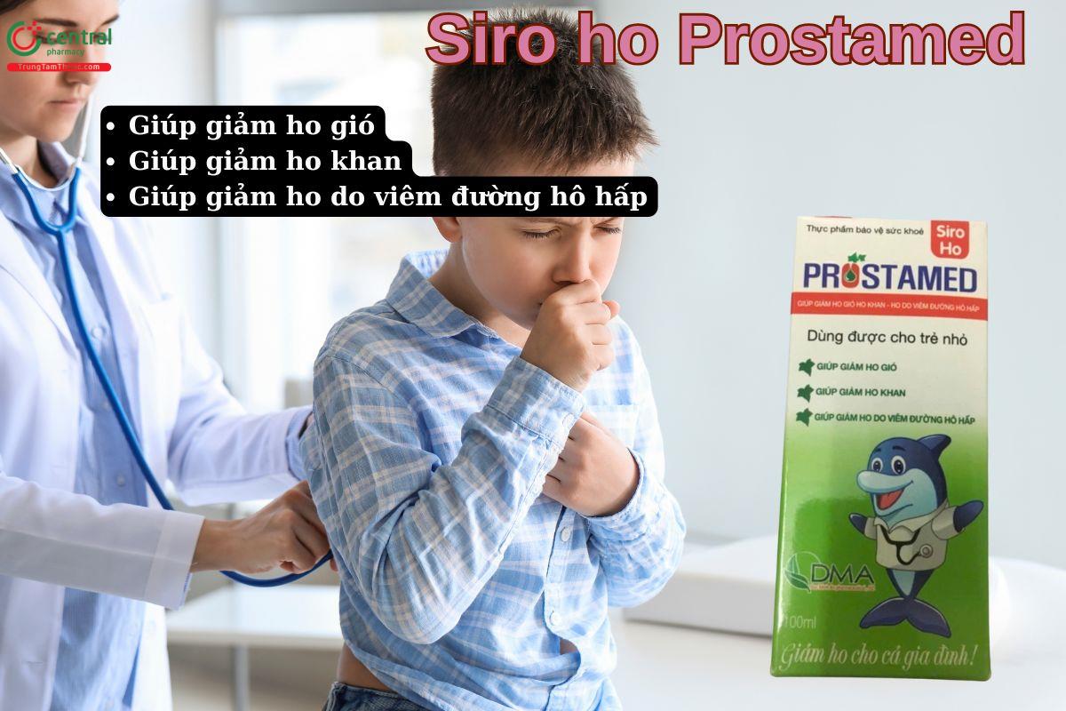 Siro ho Prostamed giúp giảm ho gió, ho khan