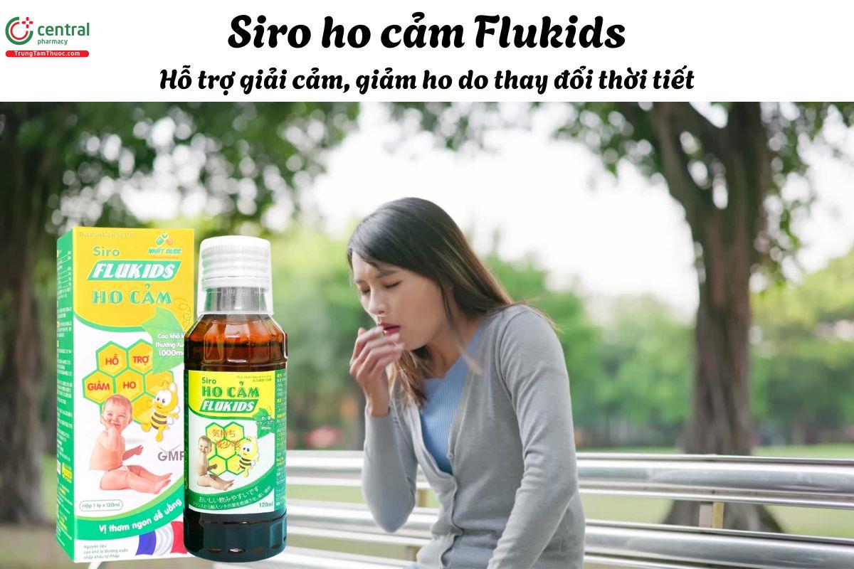Siro Flukids Ho Cảm - Giúp bổ phế, làm dịu cổ họng, giảm ho, đau rát họng