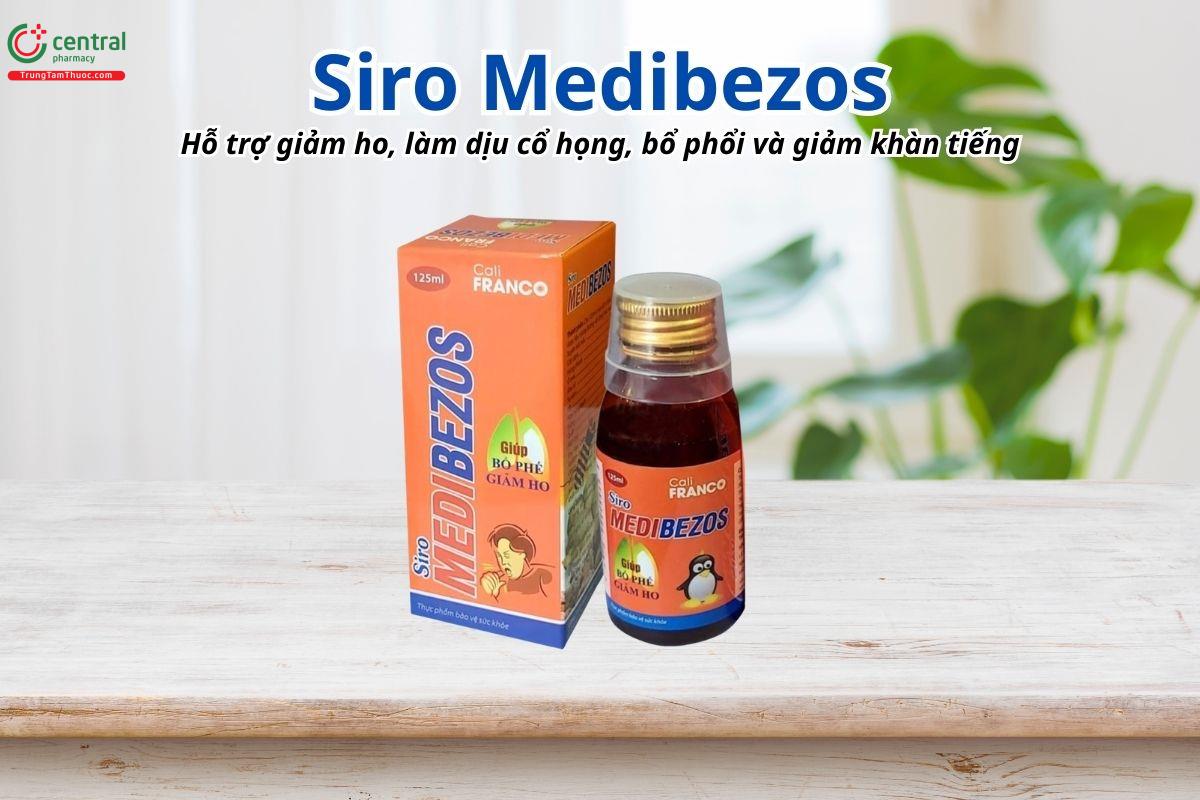 Siro Medibezos hỗ trợ giảm ho, làm dịu cổ họng, bổ phổi và giảm khàn tiếng