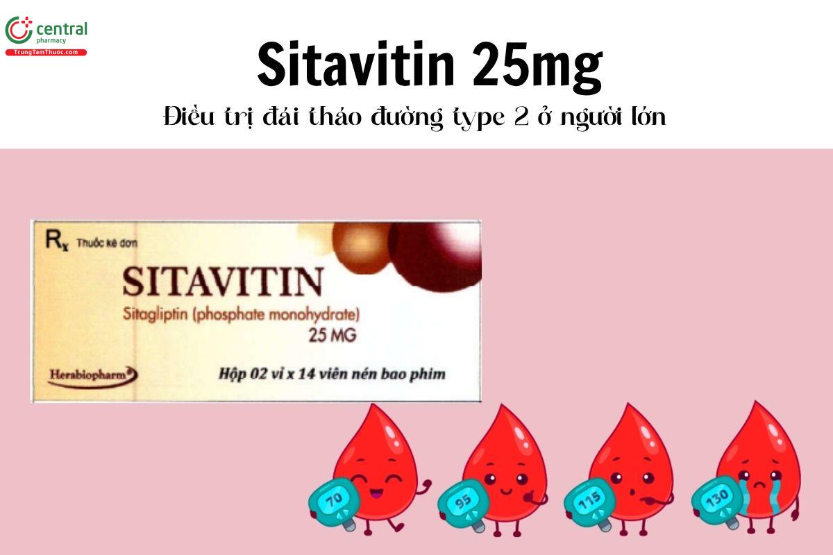 Thuốc Sitavitin 25mg - Điều trị đái tháo đường type 2 ở người lớn