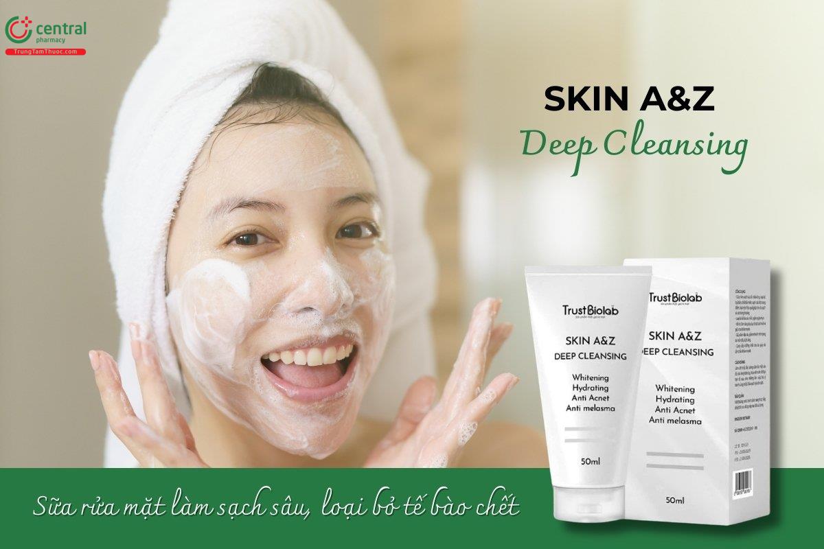 Sữa Rửa Mặt Skin A&Z Deep Cleansing giúp làm sạch sâu lỗ chân lông, dầu nhờn
