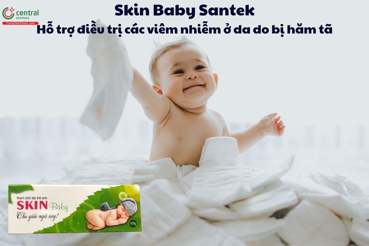 Kem Skin Baby Santek Hỗ trợ điều trị các viêm nhiễm da do hăm tã