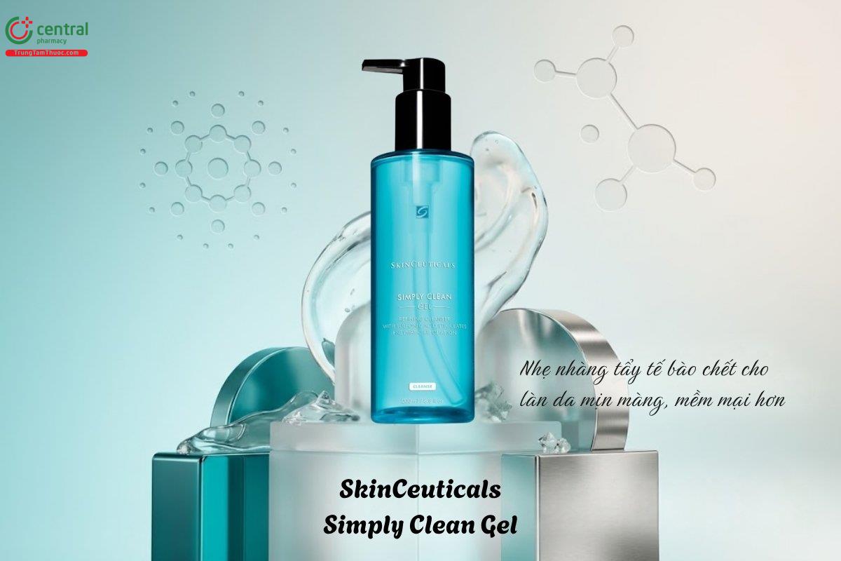 Sữa rửa mặt SkinCeuticals Simply Clean Gel cho da thông thoáng, sạch mịn