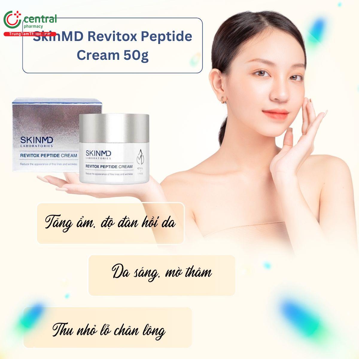 Công dụng của SkinMD Revitox Peptide Cream 50g