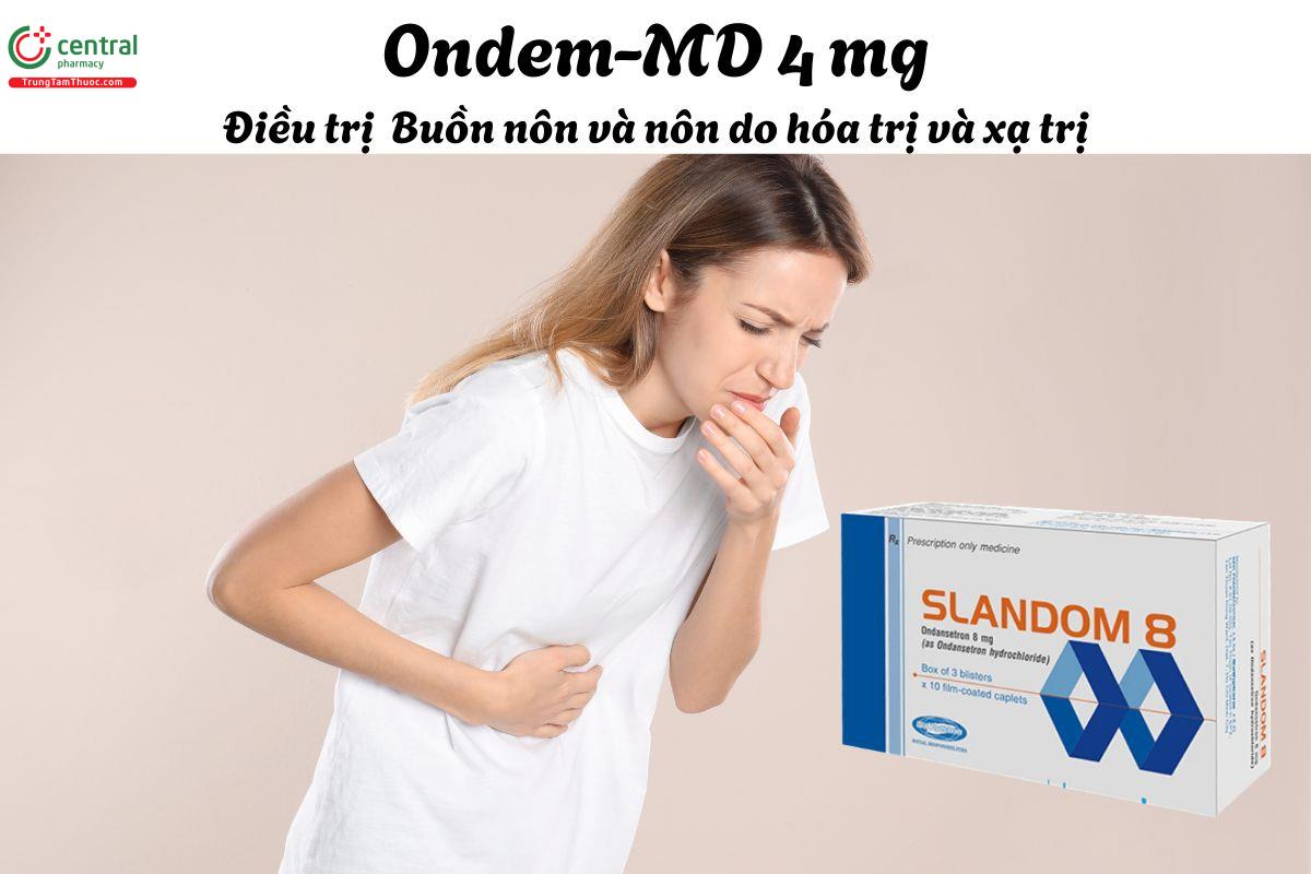 Thuốc Slandom 8 - Phòng ngừa nôn và buồn nôn do hóa trị liệu, xạ trị