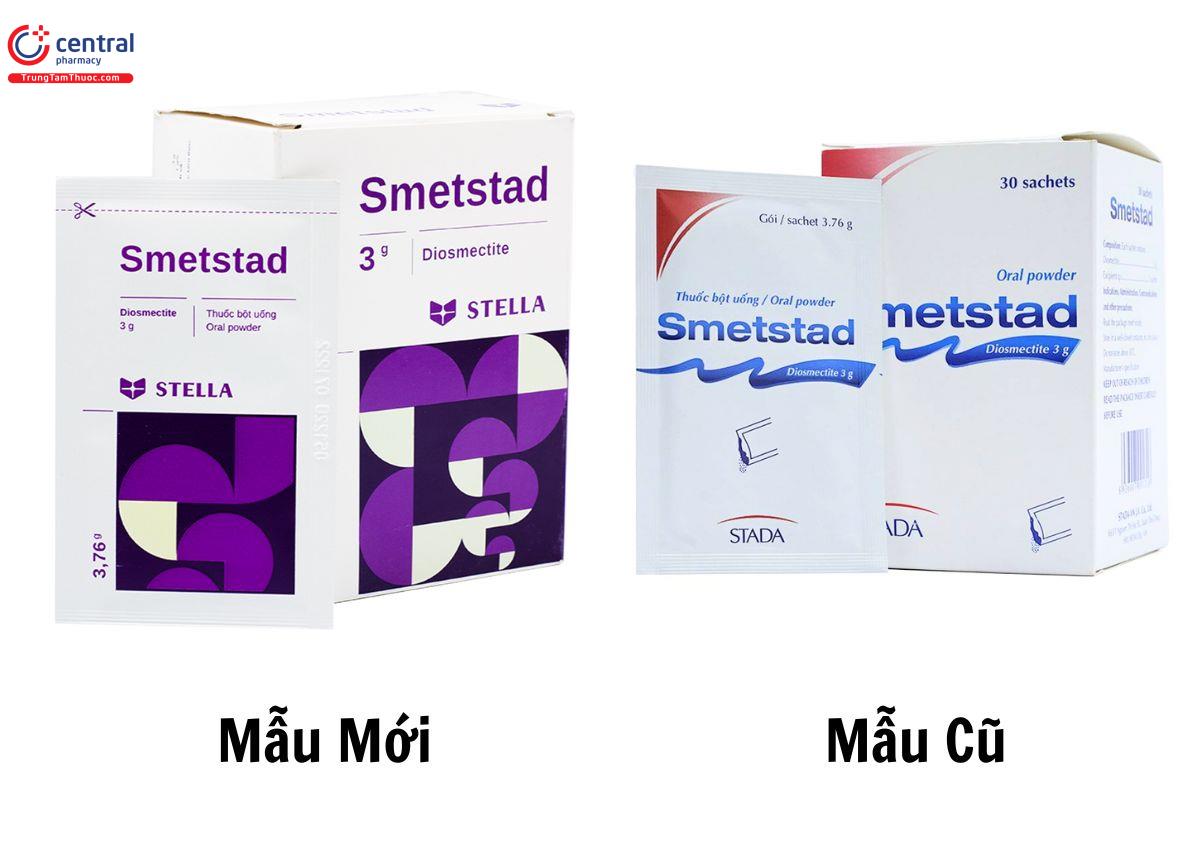 Mẫu mới và mẫu cũ của thuốc Smetstad 3g Stella