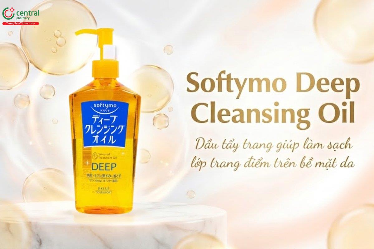 Dầu tẩy trang KOSÉ Softymo Deep Cleansing Oil màu vàng tẩy trang hiệu quả