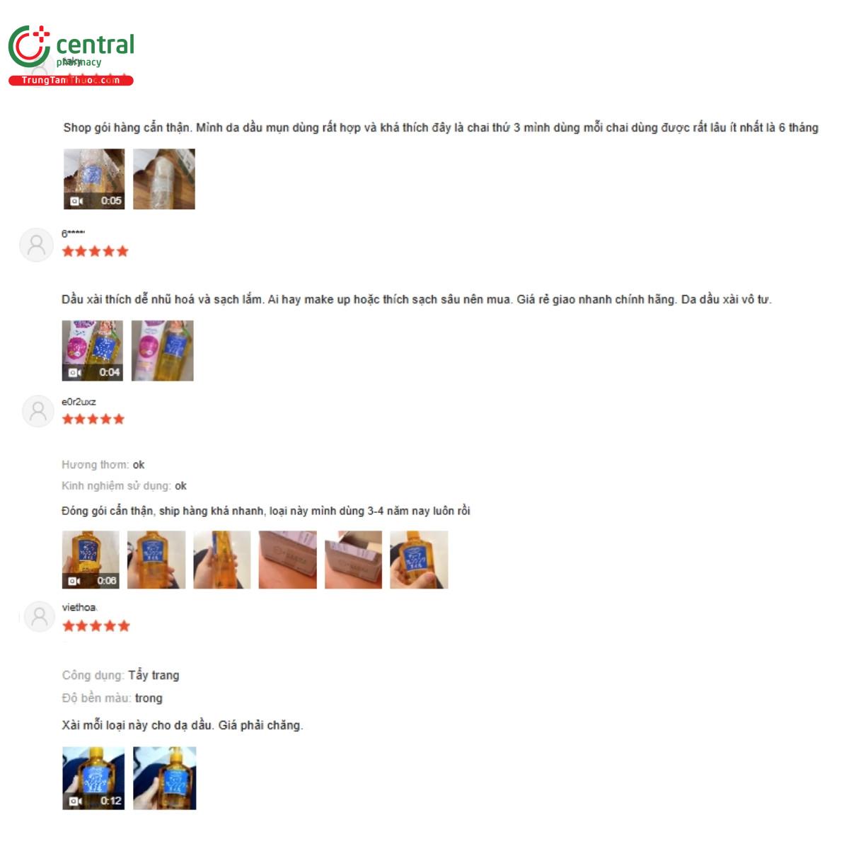 Một số đánh giá của khách hàng về sản phẩm Softymo Deep Cleansing Oil