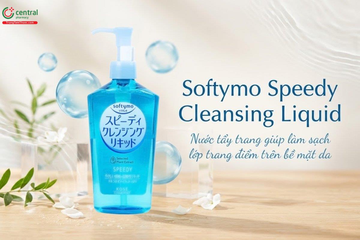 Nước tẩy trang Softymo Speedy Cleansing Liquid Nhật làm sạch nhanh cho da
