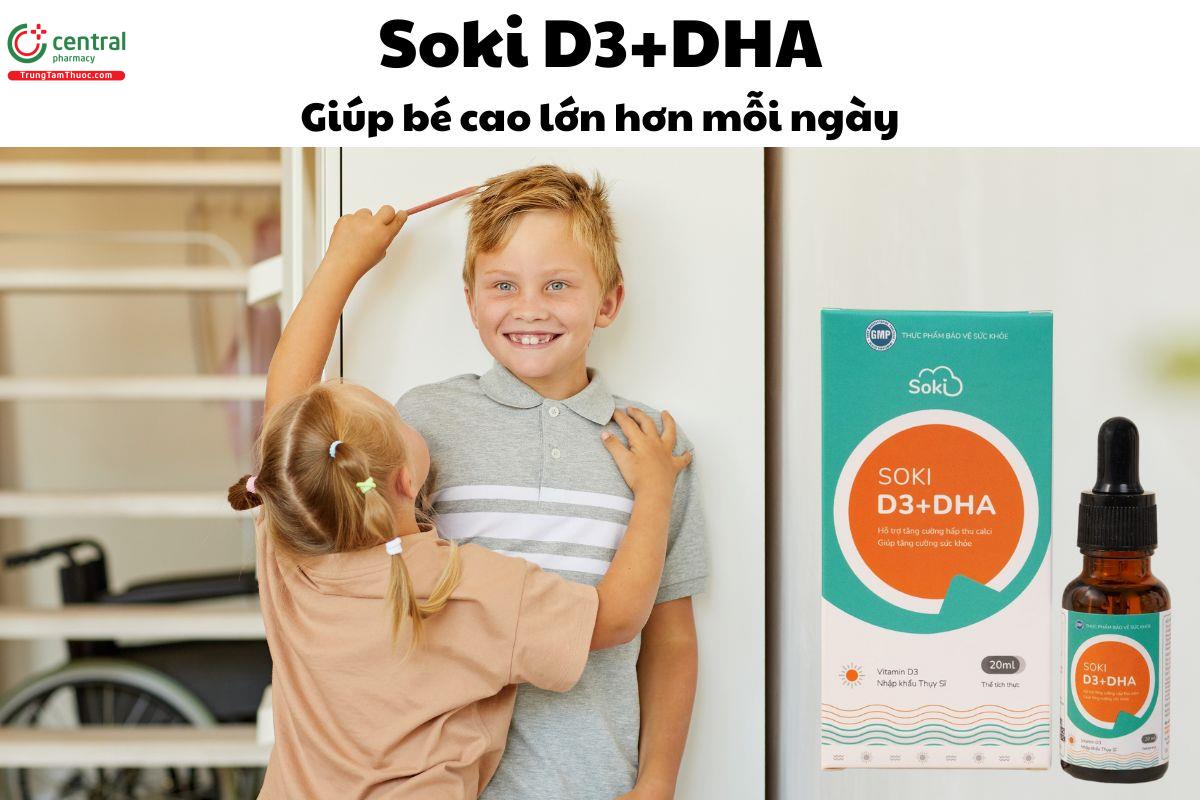 Soki D3+DHA - Giúp bổ sung vitamin, tăng sức đề kháng cho trẻ