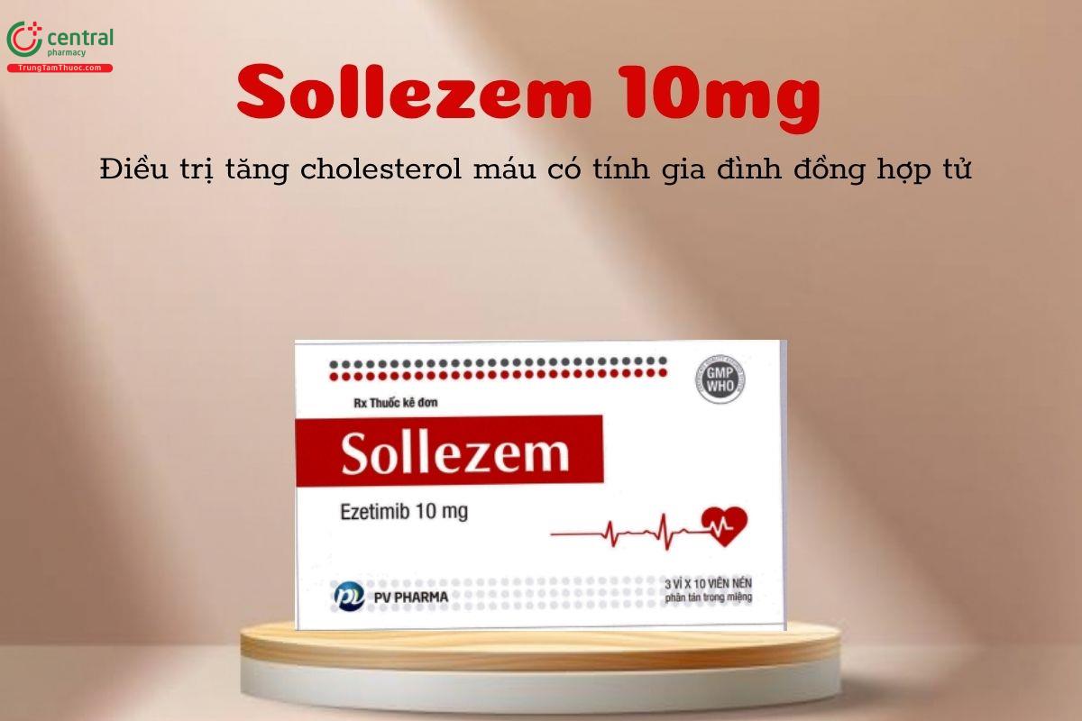 Thuốc Sollezem 10mg - Điều trị tăng cholesterol máu có tính gia đình đồng hợp tử