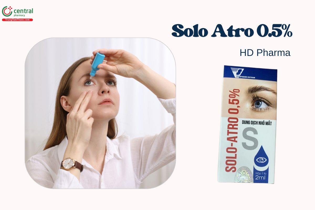 Solo Atro 0.5% HD Pharma nhỏ mắt giảm viêm, hỗ trợ xác định tật khúc xạ mắt