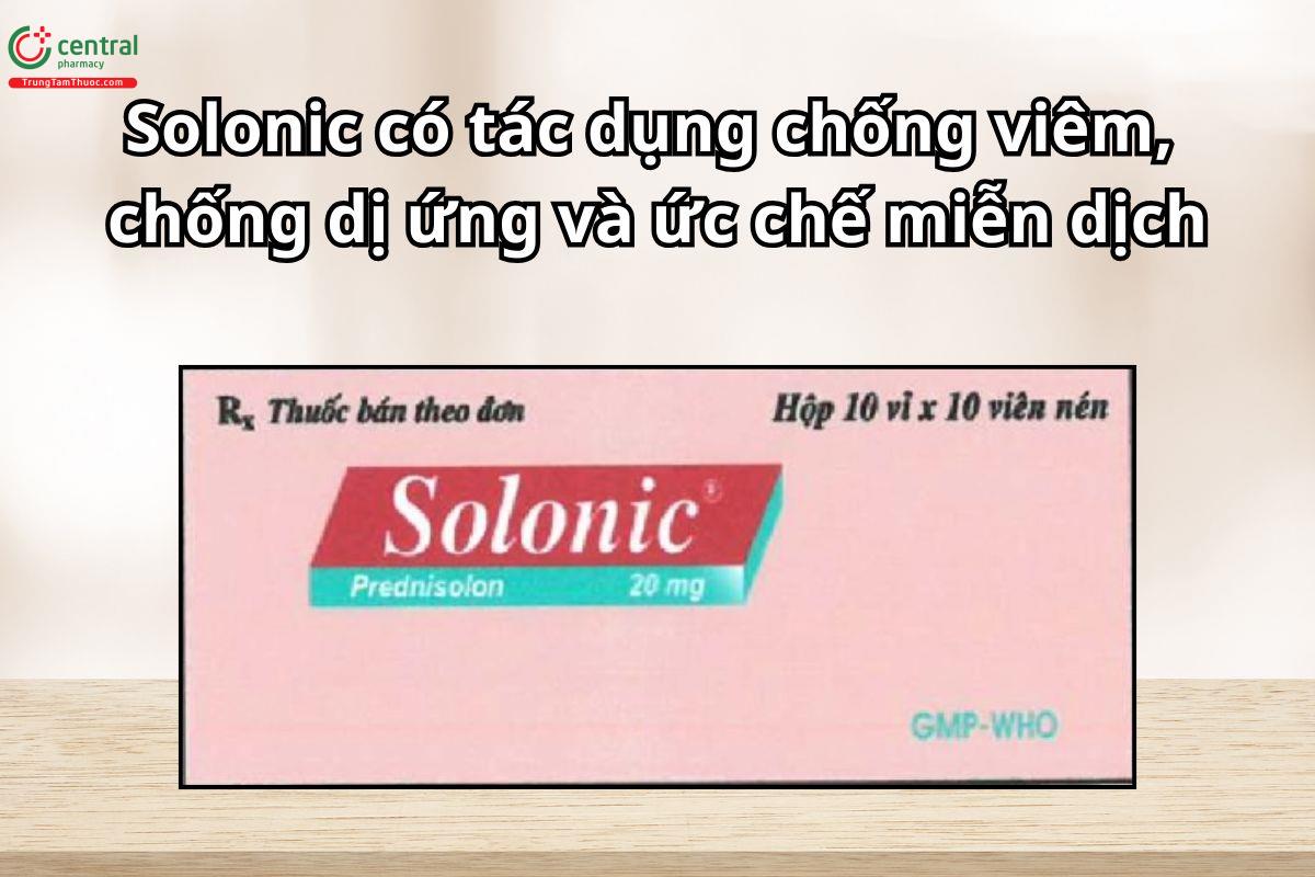 Solonic điều trị viêm khớp, viêm động mạch thái dương, đau thần kinh vai cổ