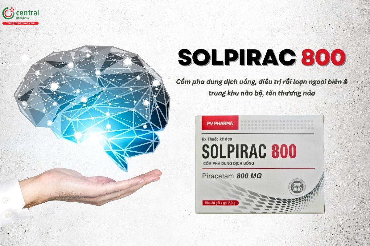 Thuốc Solpirac 800mg điều trị giảm trí nhớ, chóng mặt, thiếu máu não