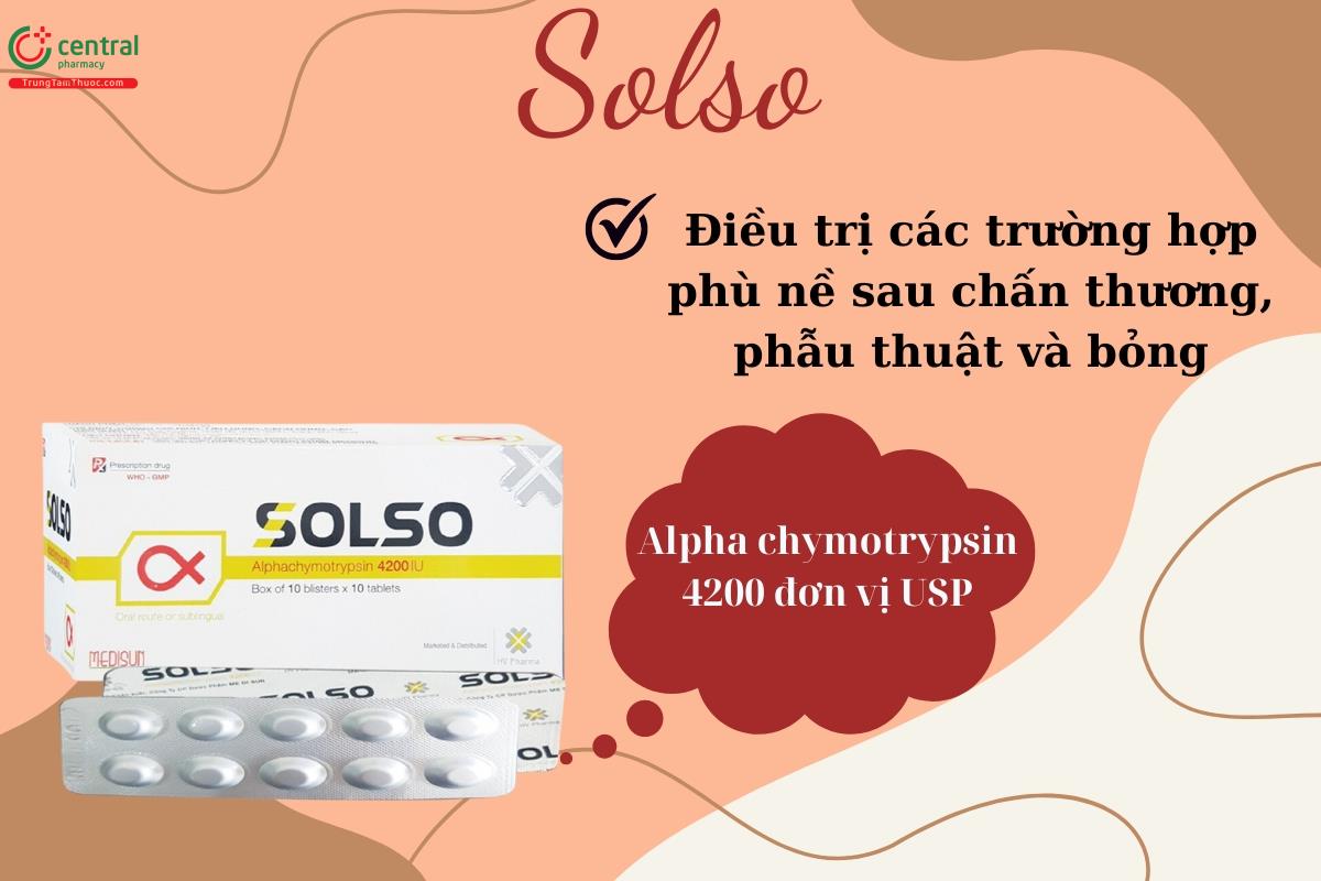 Thuốc Solso - Giải quyết tình trạng phù nề sau chấn thương hoặc phẫu thuật