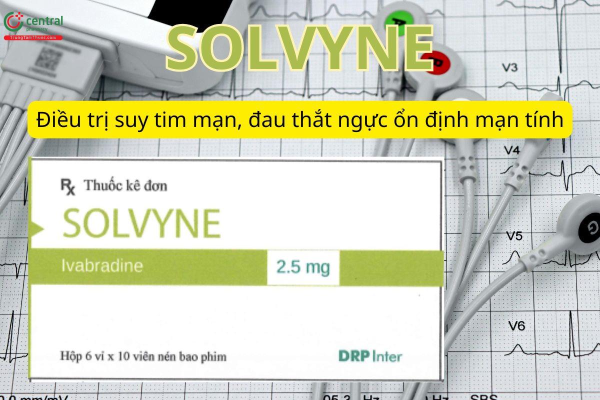 Solvyne 2,5mg điều trị suy tim mạn, đau thắt ngực ổn định mạn tính