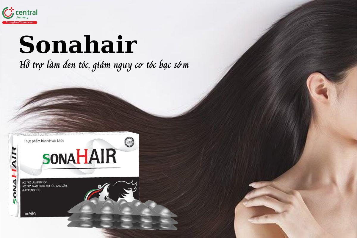 Sonahair - hỗ trợ làm đen tóc, giảm nguy cơ tóc bạc sớm