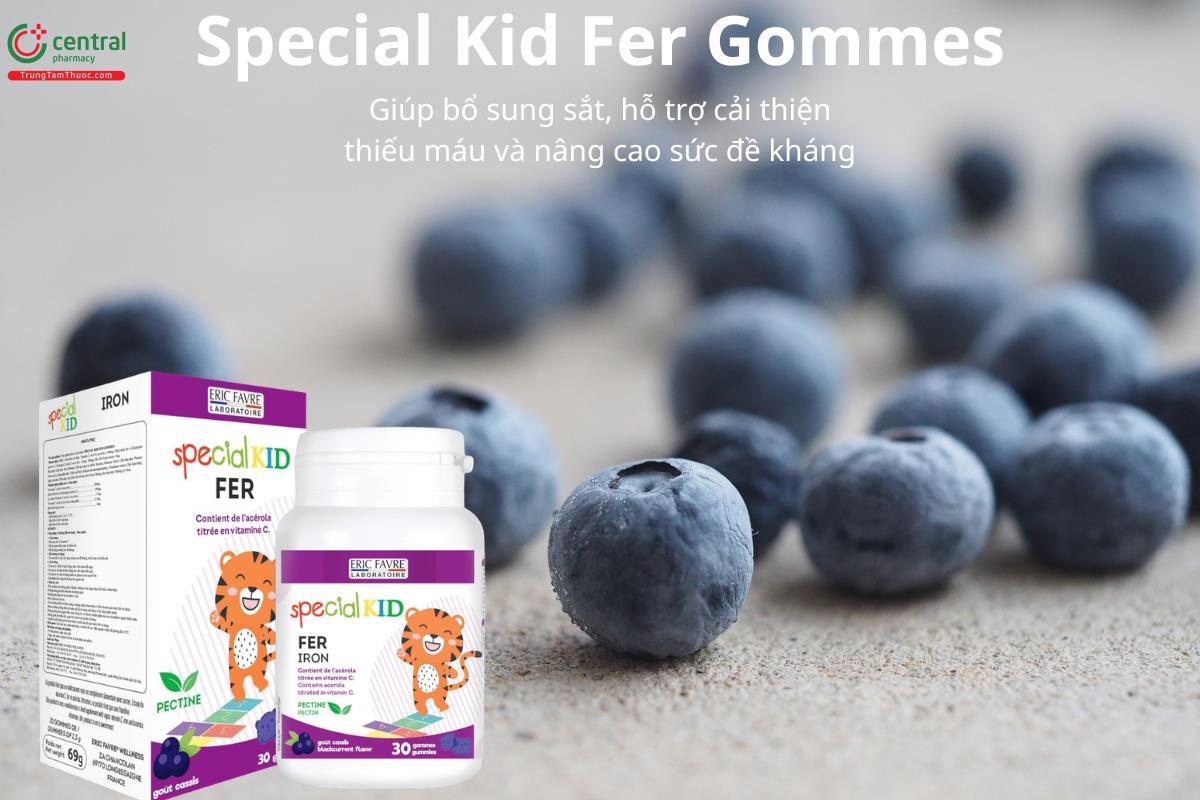 Special Kid Fer Gommes bổ sung sắt, hỗ trợ cải thiện thiếu máu
