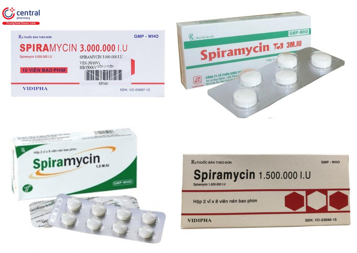 Một số sản phẩm chứa Spiramycin