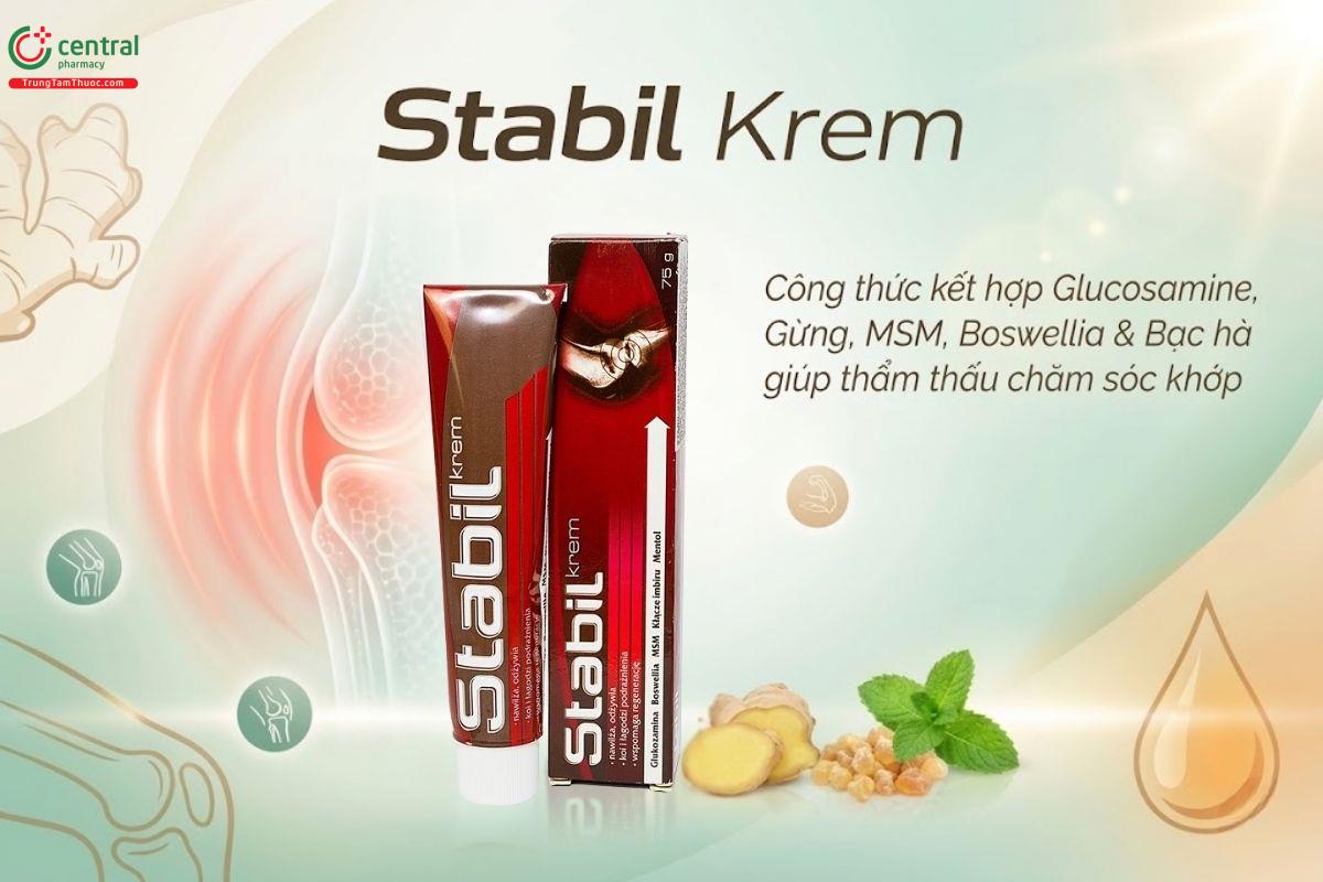 Kem bôi vùng khớp Stabil Krem hỗ trợ chăm sóc khớp cho người đau khớp, viêm khớp