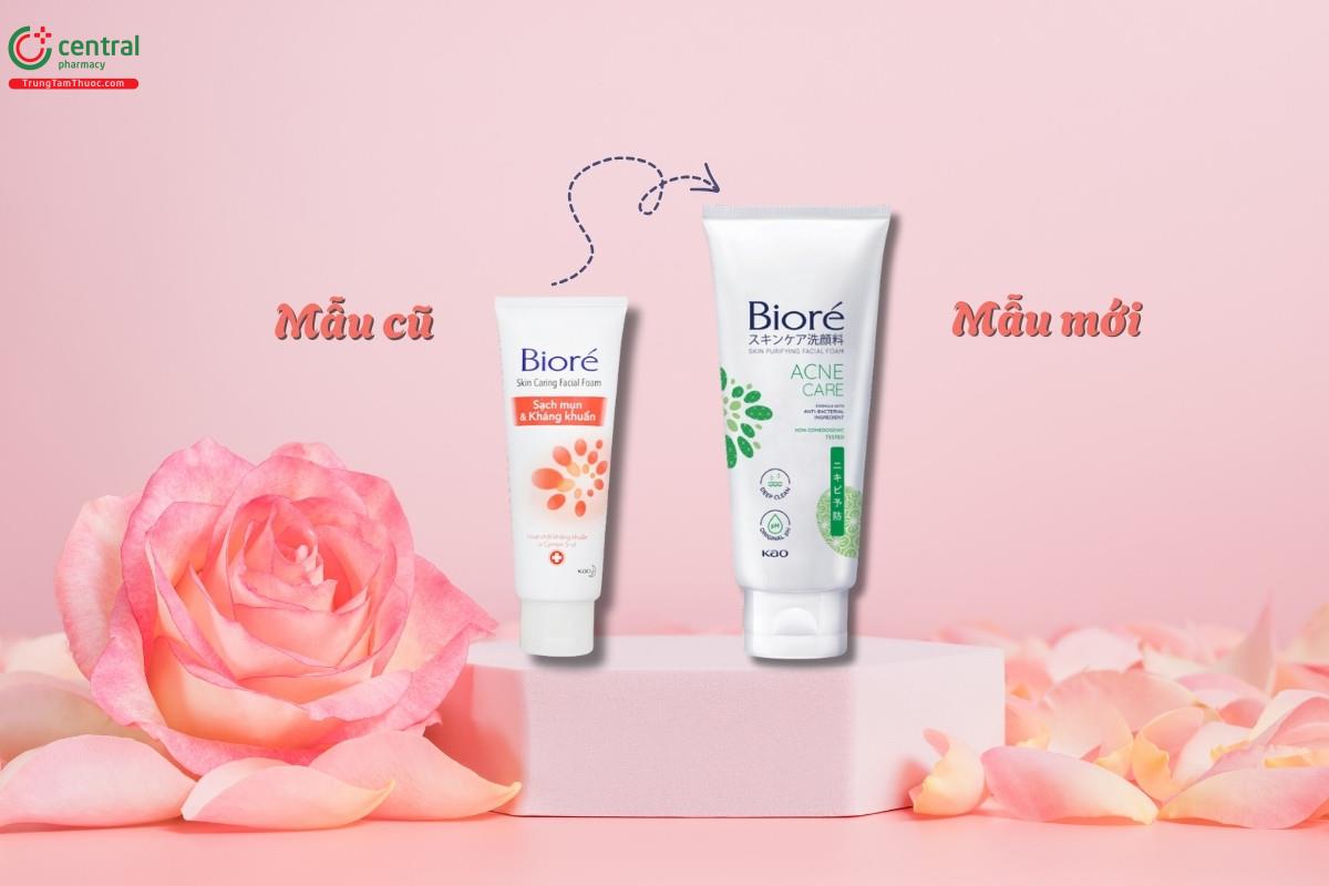 Nhà sản xuất Sữa rửa mặt Bioré Acne Care thay đổi bao bì thiết kế mới hiện đại, thu hút giới trẻ và phù hợp với xu hướng tiêu dùng hiện nay