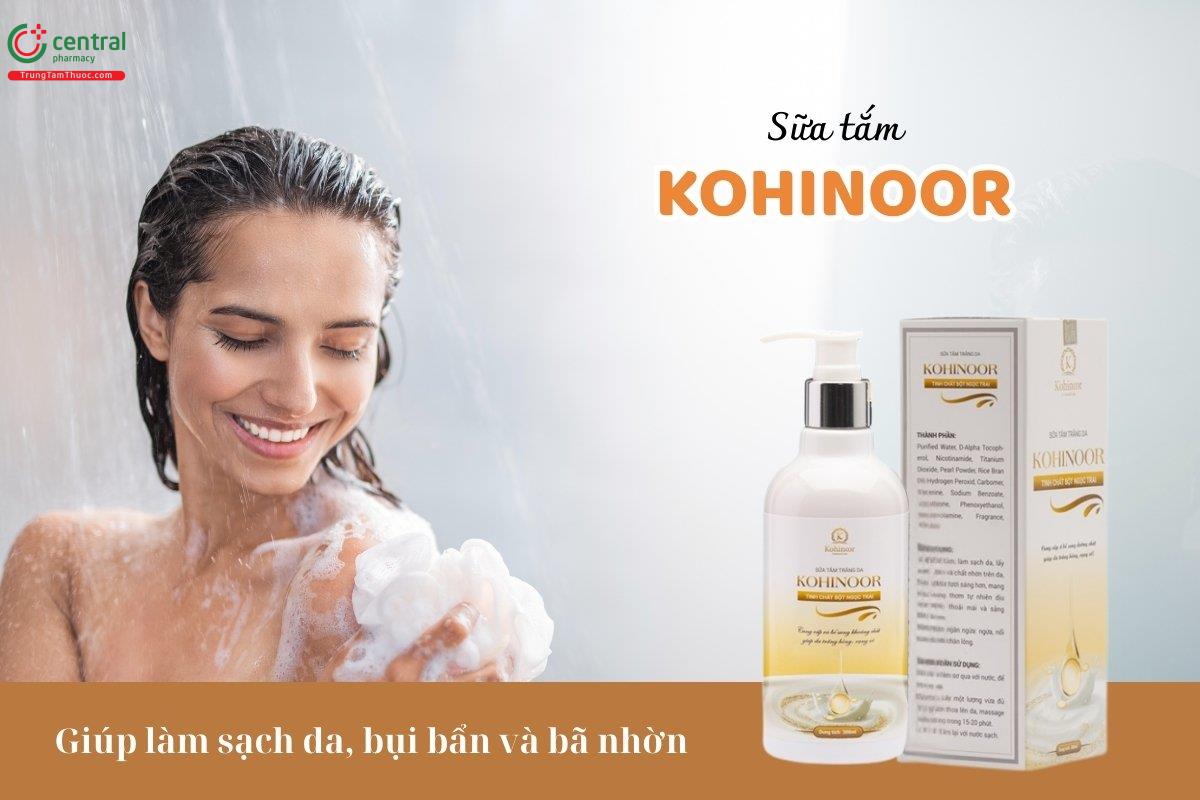 Sữa tắm trắng da Kohinoor làm sạch da, hỗ trợ cải thiện sắc tố da, cấp ẩm