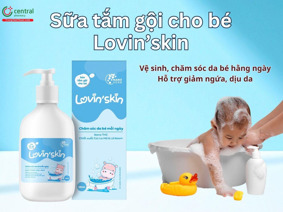 Sữa tắm gội cho bé Lovin’Skin giúp chăm sóc da bé hằng ngày